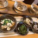 武定 - 柿の白和え、ピーマンおひたし、フグの昆布和え、ながらみ♪