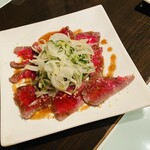 創越 - 料理写真:「牛肉のカルパッチョ」858円税込み♫