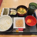 なか卯 - こだわり卵の納豆朝食（ごはん小盛）［340円］ 