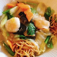 中国料理 柚子 - 海老あんかけ焼きそば