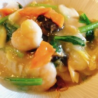 中国料理 柚子 - 海老あんかけ焼きそば