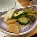 漁火 - 漬物盛り合わせ