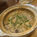 漁火 - 牡蠣の土手鍋の雑炊