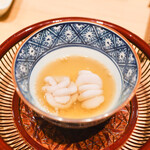 すし 良月 - たら白子、すっぽん出汁、ネギとしょうが