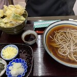 菫 - バラ天丼セットかけ蕎麦850円