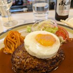 レストラン・タカヤマ - ハンバーグステーキ ※追加で卵のせ