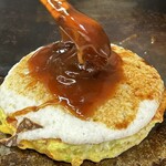 Okonomiyaki Hiranoya - 白雪姫仕上げのソース