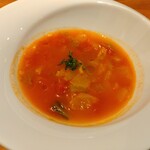 パスタとワインのお店 Piacere - 八百ちゃんトマトのミネストローネ