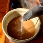 そば園 佐竹 - 最後は蕎麦湯を投入