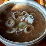 そば園 佐竹 - 薬味を投入