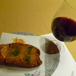 中納言 - 伊勢海老の甲羅揚げは赤ワインと合う