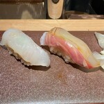 完全個室鮨和食かなうS - 平目と石垣鯛