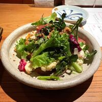 味のなかむら - メチャクチャ美味しいクレソンと柿と生ハムのサラダ