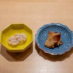 Sushi Akiha - 北海道北寄貝の炙り、生姜醤油