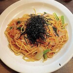 がっつりスパゲッティ 葉ﾟす多家 - 写真では伝わらない大きさ