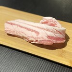 Thick-sliced pork belly