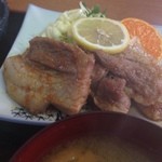 かづや食堂 - しょうが焼き（接写）