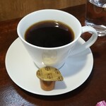 キッチン ブルー グローブ - ホットコーヒーのアップ