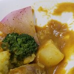 キッチン ブルー グローブ - 残りの蒸し野菜