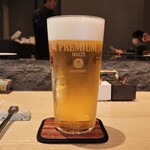 焼鳥 くまわき - 生ビール（中）　770円