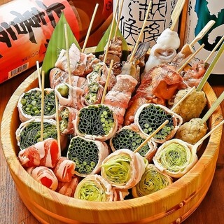 A wide variety of skewers on the menu! Convenient for first and second parties♪