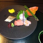 日本料理 吉祥 - グジ、ひらめく、トロ、焼きカマス　味わい深く楽しめました。