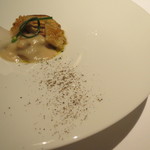 エクアトゥール - 前菜2：セップとトリッパ、フォアグラのポアレ、トピナンプールのブルーテ