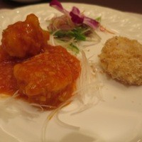 中国料理 桃李 - 大海老のチリソースと帆立貝のマヨネーズガーリック風味