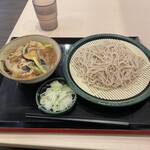 ゆで太郎 もつ次郎 - 肉茄子せいろ