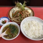 亀有飯店 - 生姜焼肉とライス（1,250円）