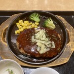 まるごと北海道 花の舞 - ハンバーグ定食(デミチーズ)