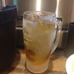 とり源 - 焼酎ウーロン割