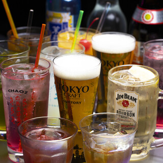 2 hours all-you-can-drink for 1,500 yen (tax included) + 500 yen for additional craft beer