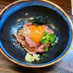 楽食家たちかわ - 「山形牛 三角バラ ユッケ」