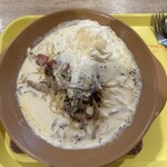 パルメナーラ イオンモール草津店 - 写真撮るのが遅かったせいでクリーム溶けてます。どっさりきのこのパルメナーラ。