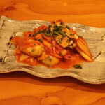 Stir-fried Oyster with kimchi