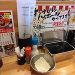 大衆串カツ酒場 なかむら - ソースとキャベツ