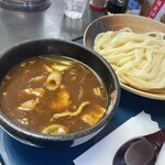 竹國 - 具沢山のカレーつけ汁は見るからに美味しそうな表情です