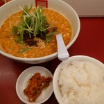 天神ササラ - 金胡麻担々麺+ライスセット♪