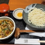 Udon No Shikoku - 旨辛！極・肉汁うどん＋大盛（上から）