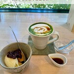 花カフェ シフォン - 濃い抹茶ラテ