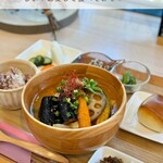 花カフェ シフォン - たっぷり野菜と加藤ポークの豚汁ランチ