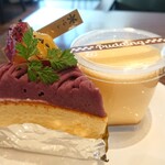 Pathisurishukure - おいものスフレチーズケーキ460円、なめらかプリン250円