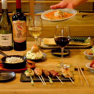 We recommend the marriage of “Grilled skewer” and wine!