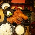 Shinjuku Saboten - 選べる定食（ヒレカツ、メンチコロッケ、カニクリームコロッケ）