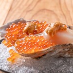 生海膽牡蛎配生蠔及扇貝