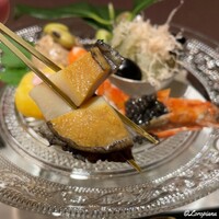 お料理 七草 - 鮑の柔らか煮の松葉串