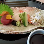 札幌 なだ万雅殿 - お造りです(2013年11月)。