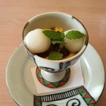 札幌 なだ万雅殿 - デザートのかぼちゃプリンです(2013年11月)。