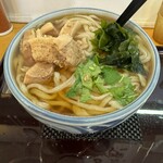 麺専門店アラキ - ホルモンうどん大盛り 斜め撮り